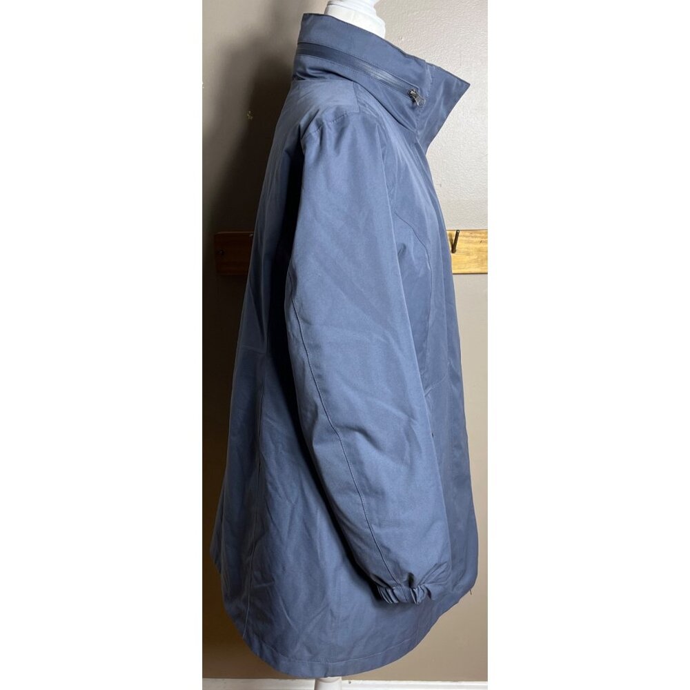 Swiss Tech 3 in 1 Coat Puffer Parka Raincoat Gray Winter Gorpcore Cabin Womens L - Picture 10 of 14